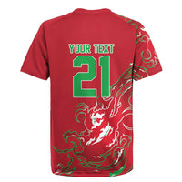 Custom Wales Rugby Pride Rugby Jersey Cymru Three feathers Flame Fire Style