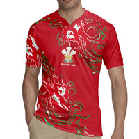 Custom Wales Rugby Pride Rugby Jersey Cymru Three feathers Flame Fire Style