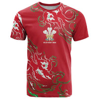 Custom Wales Rugby Pride T Shirt Cymru Three feathers Flame Fire Style