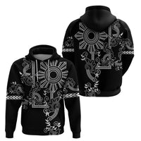 Filipino Sun Tribal Tattoo Hoodie Philippines Inspired Barong Simple Black - Wonder Print Shop
