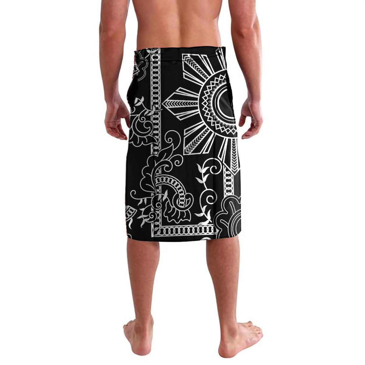 Filipino Sun Tribal Tattoo Lavalava Philippines Inspired Barong Simple Black - Wonder Print Shop
