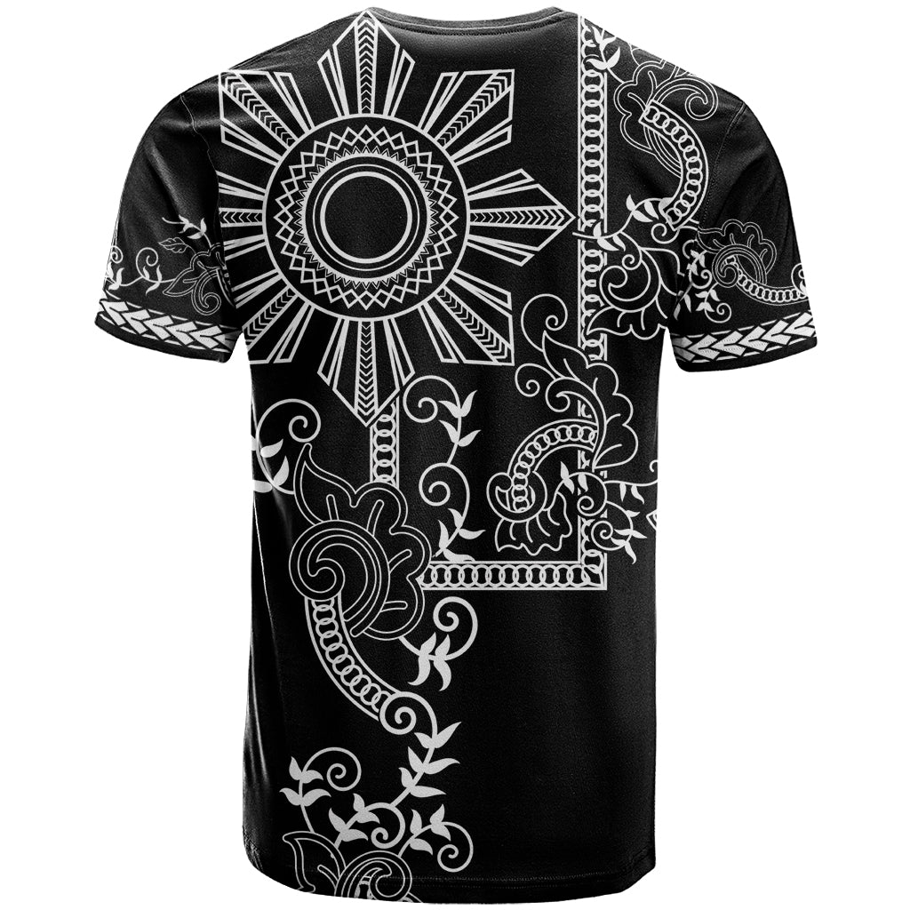 Filipino Sun Tribal Tattoo T Shirt Philippines Inspired Barong Simple Black - Wonder Print Shop