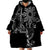 Filipino Sun Tribal Tattoo Wearable Blanket Hoodie Philippines Inspired Barong Simple Black - Wonder Print Shop