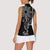 Filipino Sun Tribal Tattoo Women Sleeveless Polo Shirt Philippines Inspired Barong Simple Black - Wonder Print Shop