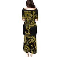 Filipino Sun Tribal Tattoo Puletasi Philippines Inspired Barong Simple Gold - Wonder Print Shop