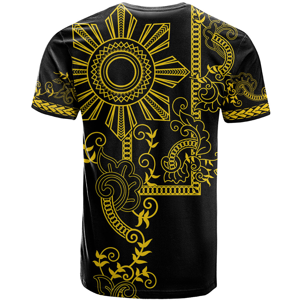 Filipino Sun Tribal Tattoo T Shirt Philippines Inspired Barong Simple Gold - Wonder Print Shop