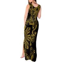Filipino Sun Tribal Tattoo Tank Maxi Dress Philippines Inspired Barong Simple Gold - Wonder Print Shop