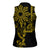 Filipino Sun Tribal Tattoo Women Sleeveless Polo Shirt Philippines Inspired Barong Simple Gold - Wonder Print Shop