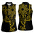 Filipino Sun Tribal Tattoo Women Sleeveless Polo Shirt Philippines Inspired Barong Simple Gold - Wonder Print Shop