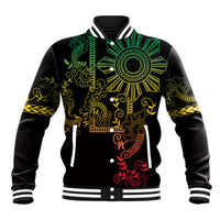 Filipino Sun Tribal Tattoo Baseball Jacket Philippines Inspired Barong Reggae Art LT9 - Wonder Print Shop