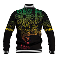 Filipino Sun Tribal Tattoo Baseball Jacket Philippines Inspired Barong Reggae Art LT9 - Wonder Print Shop