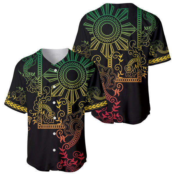 (Custom Personalised) Philippines Barong Baseball Jacket Sun of Philippinas With Eagles LT9