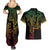 Filipino Sun Tribal Tattoo Couples Matching Summer Maxi Dress and Hawaiian Shirt Philippines Inspired Barong Reggae Art LT9 - Wonder Print Shop