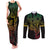 Filipino Sun Tribal Tattoo Couples Matching Tank Maxi Dress and Long Sleeve Button Shirt Philippines Inspired Barong Reggae Art LT9 - Wonder Print Shop