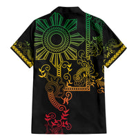 Filipino Sun Tribal Tattoo Family Matching Mermaid Dress and Hawaiian Shirt Philippines Inspired Barong Reggae Art LT9 - Wonder Print Shop
