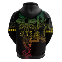 Filipino Sun Tribal Tattoo Hoodie Philippines Inspired Barong Reggae Art - Wonder Print Shop