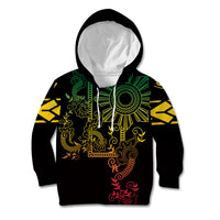 Filipino Sun Tribal Tattoo Kid Hoodie Philippines Inspired Barong Reggae Art - Wonder Print Shop