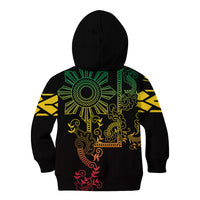 Filipino Sun Tribal Tattoo Kid Hoodie Philippines Inspired Barong Reggae Art - Wonder Print Shop