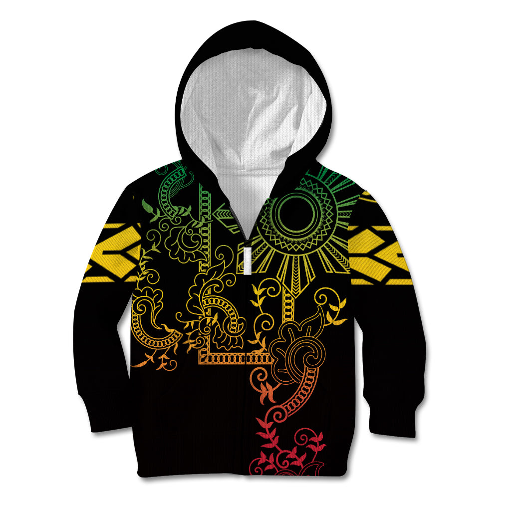 Filipino Sun Tribal Tattoo Kid Hoodie Philippines Inspired Barong Reggae Art - Wonder Print Shop
