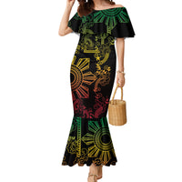 Filipino Sun Tribal Tattoo Mermaid Dress Philippines Inspired Barong Reggae Art - Wonder Print Shop