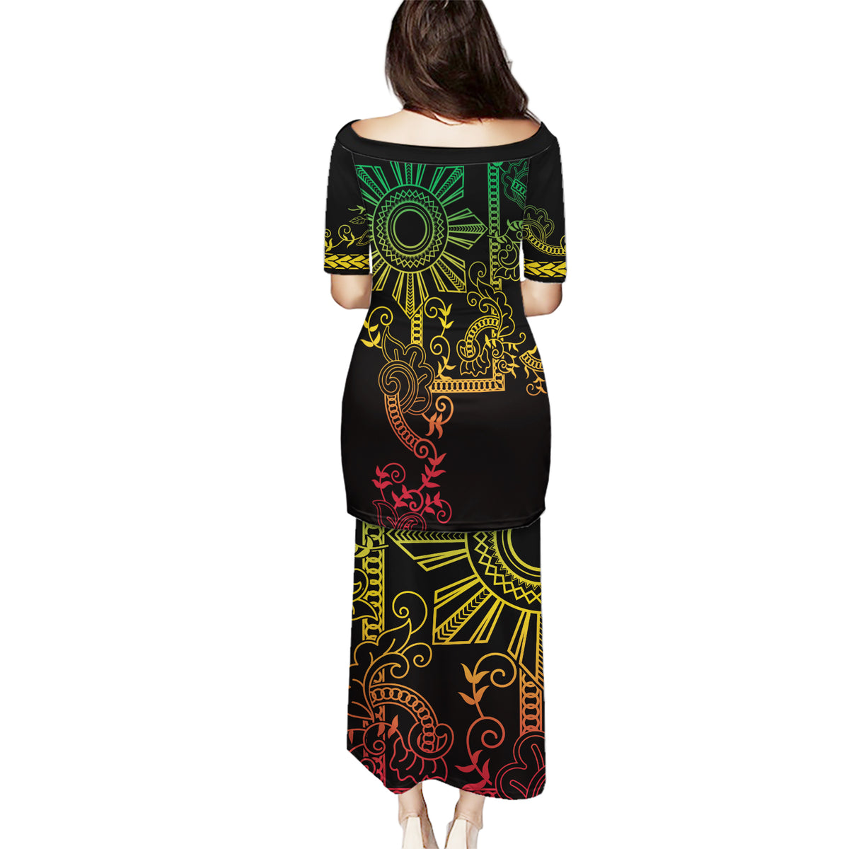 Filipino Sun Tribal Tattoo Puletasi Philippines Inspired Barong Reggae Art - Wonder Print Shop