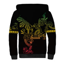 Filipino Sun Tribal Tattoo Sherpa Hoodie Philippines Inspired Barong Reggae Art - Wonder Print Shop