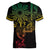 Filipino Sun Tribal Tattoo Women V-Neck T-Shirt Philippines Inspired Barong Reggae Art - Wonder Print Shop