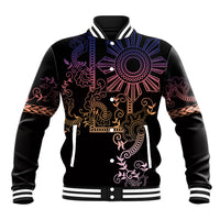 Filipino Sun Tribal Tattoo Baseball Jacket Philippines Inspired Barong Pink Art LT9 - Wonder Print Shop