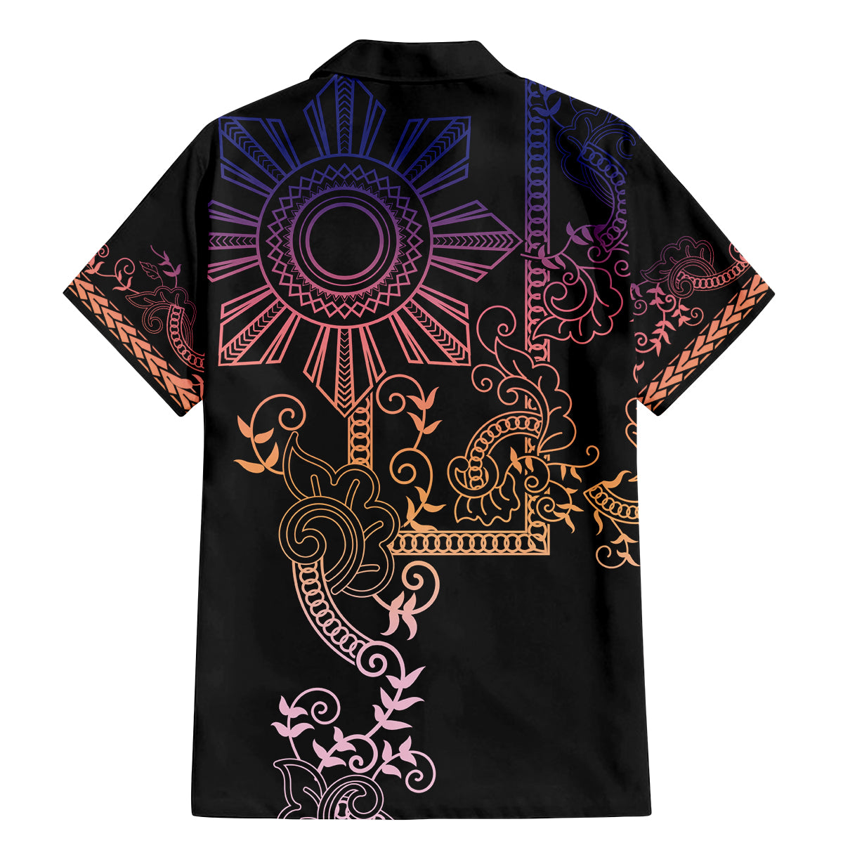 Filipino Sun Tribal Tattoo Family Matching Mermaid Dress and Hawaiian Shirt Philippines Inspired Barong Pink Art LT9 - Wonder Print Shop