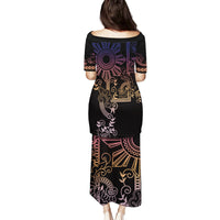 Filipino Sun Tribal Tattoo Family Matching Puletasi and Hawaiian Shirt Philippines Inspired Barong Pink Art - Wonder Print Shop