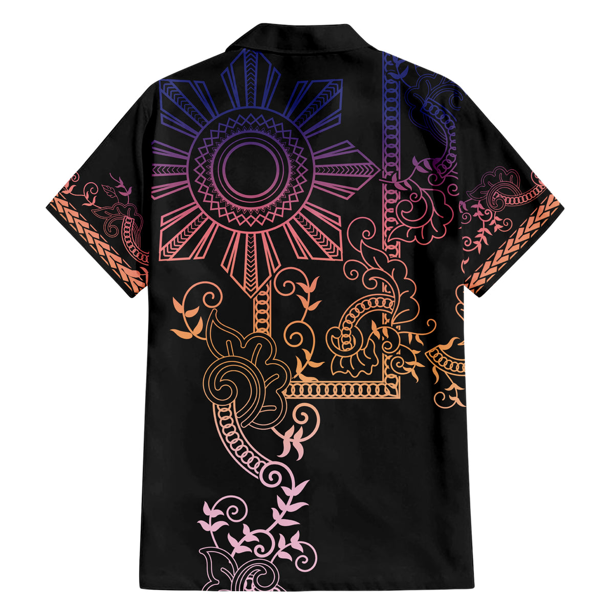 Filipino Sun Tribal Tattoo Hawaiian Shirt Philippines Inspired Barong Pink Art - Wonder Print Shop