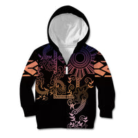 Filipino Sun Tribal Tattoo Kid Hoodie Philippines Inspired Barong Pink Art - Wonder Print Shop