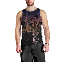Filipino Sun Tribal Tattoo Men Tank Top Philippines Inspired Barong Pink Art - Wonder Print Shop
