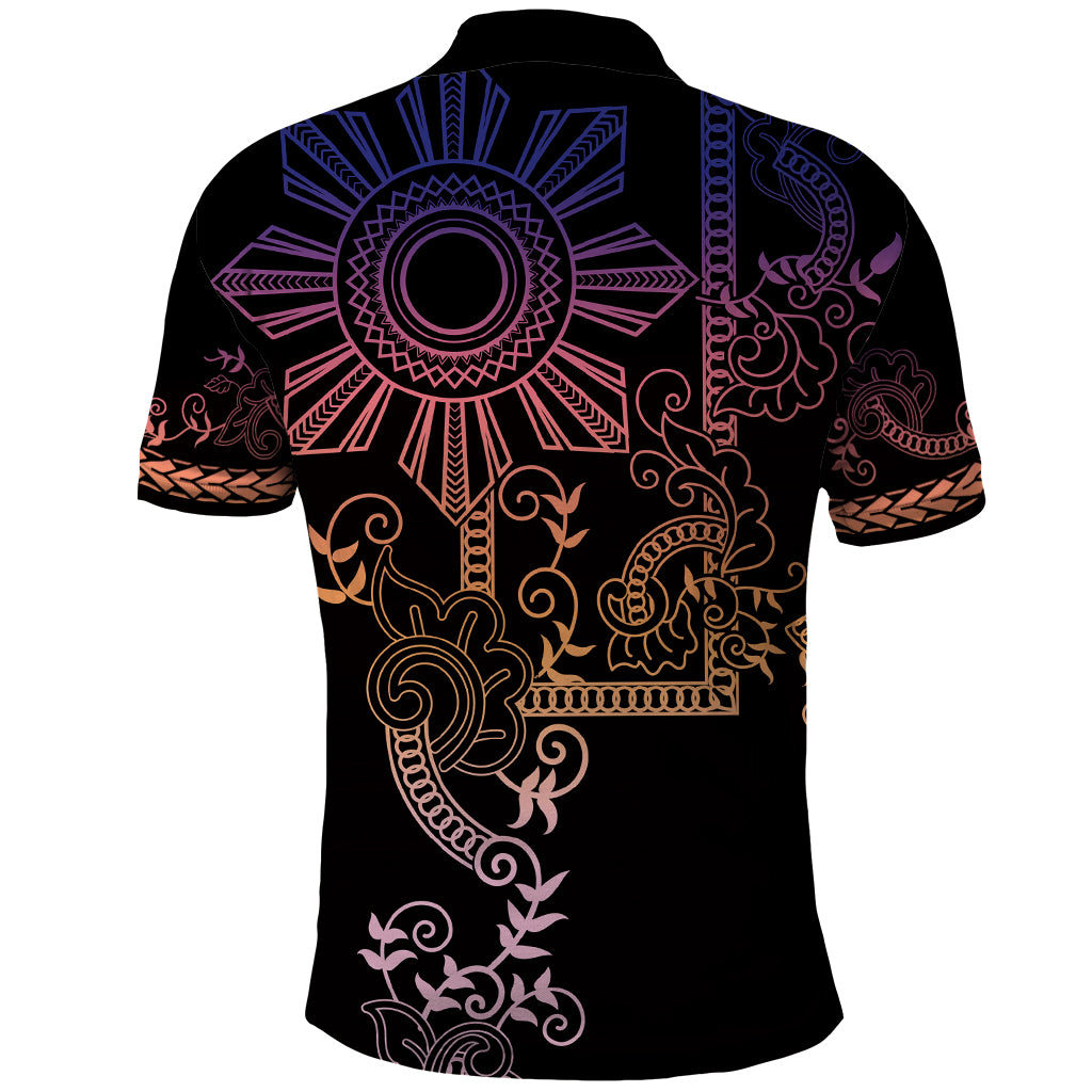 Filipino Sun Tribal Tattoo Polo Shirt Philippines Inspired Barong Pink Art - Wonder Print Shop
