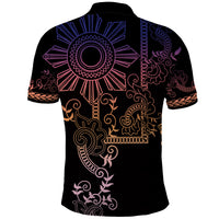 Filipino Sun Tribal Tattoo Polo Shirt Philippines Inspired Barong Pink Art - Wonder Print Shop