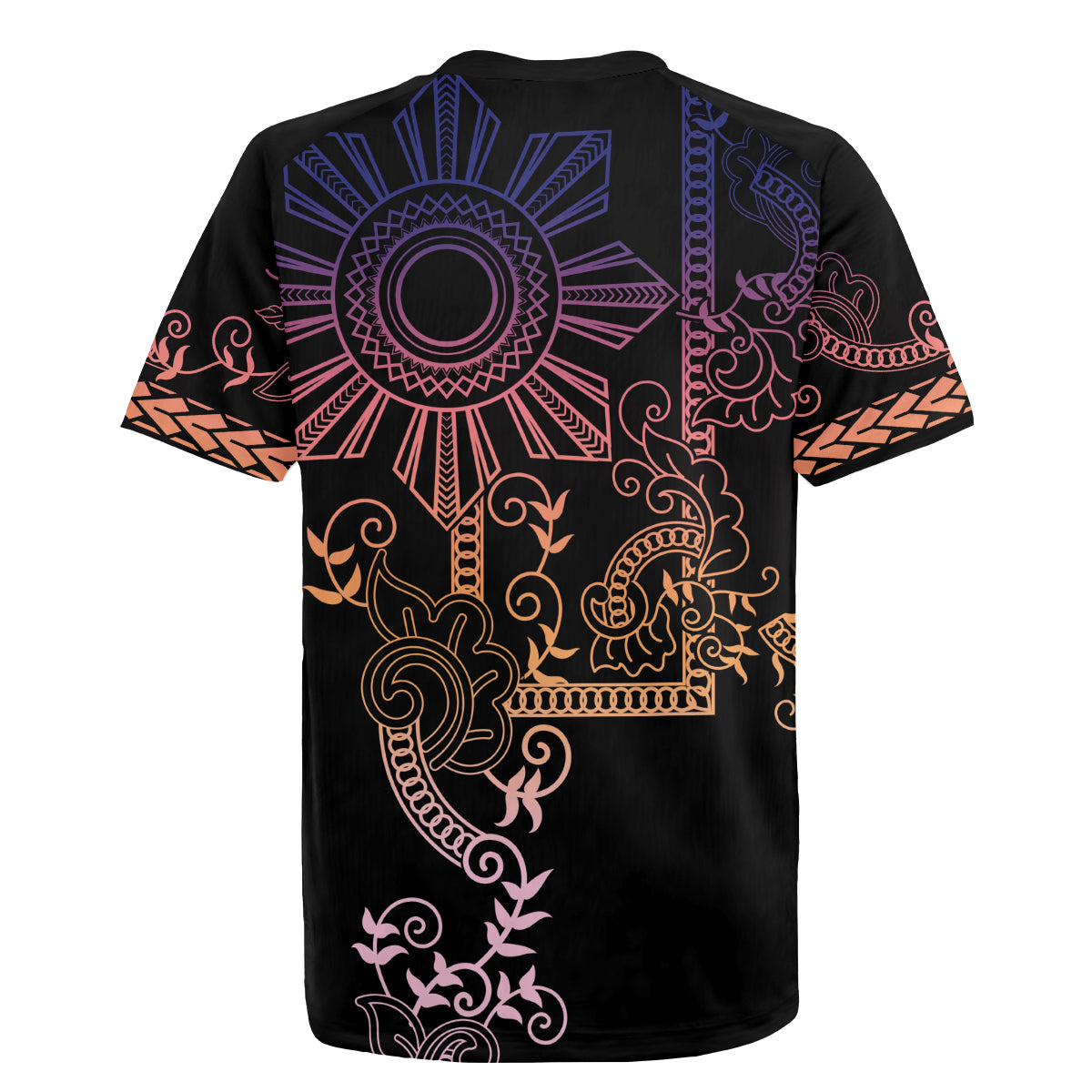 Filipino Sun Tribal Tattoo Rugby Jersey Philippines Inspired Barong Pink Art - Wonder Print Shop