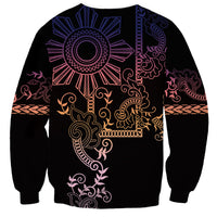 Filipino Sun Tribal Tattoo Sweatshirt Philippines Inspired Barong Pink Art - Wonder Print Shop