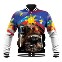 Philippines Lion and Eagle 1898 Baseball Jacket Pilipinas Maligayang Araw ng Kalayaan LT9 - Wonder Print Shop