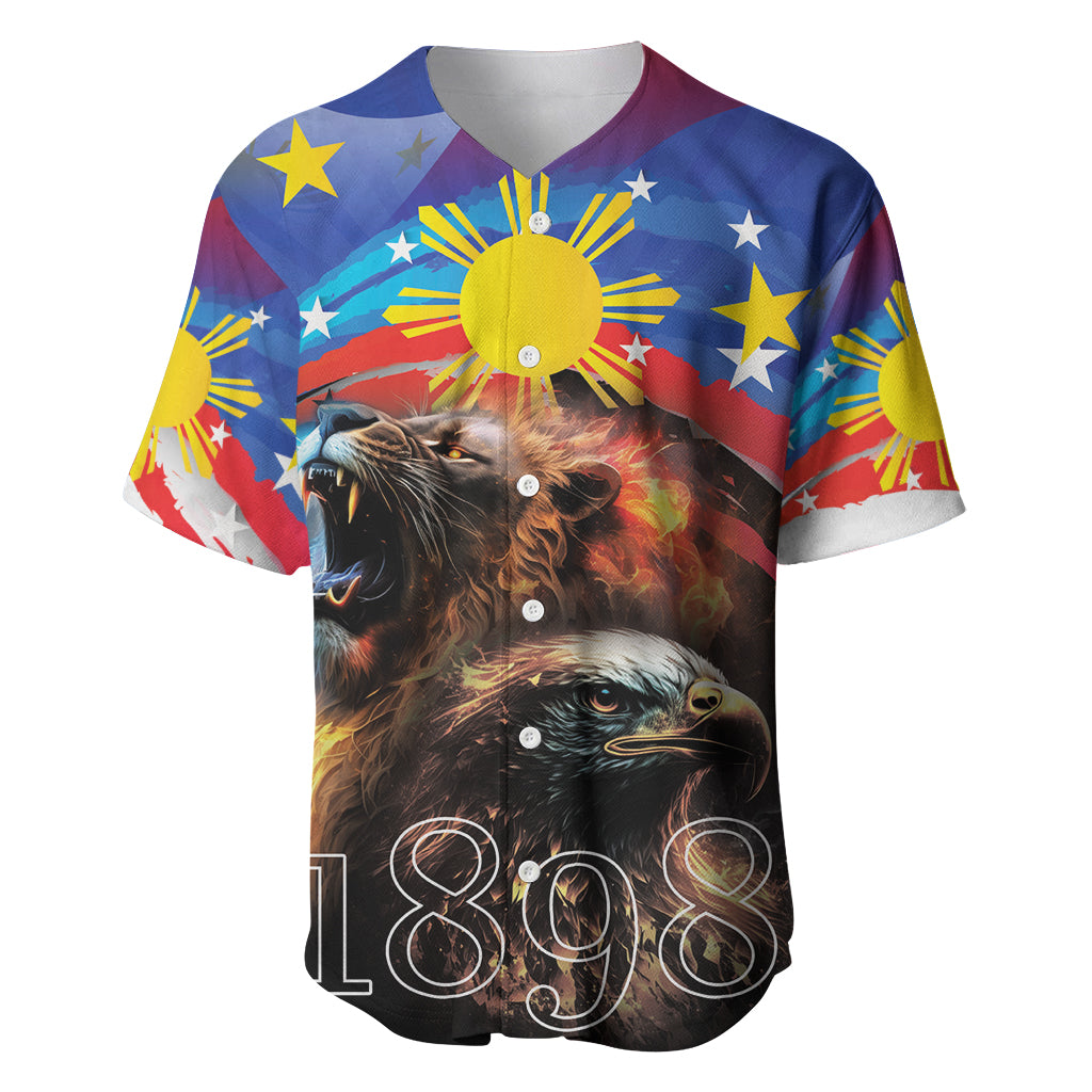 Philippines Lion and Eagle 1898 Baseball Jersey Pilipinas Maligayang Araw ng Kalayaan LT9 - Wonder Print Shop