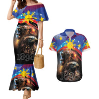 Philippines Lion and Eagle 1898 Couples Matching Mermaid Dress and Hawaiian Shirt Pilipinas Maligayang Araw ng Kalayaan LT9 - Wonder Print Shop