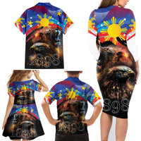 Philippines Lion and Eagle 1898 Family Matching Long Sleeve Bodycon Dress and Hawaiian Shirt Pilipinas Maligayang Araw ng Kalayaan LT9 - Wonder Print Shop