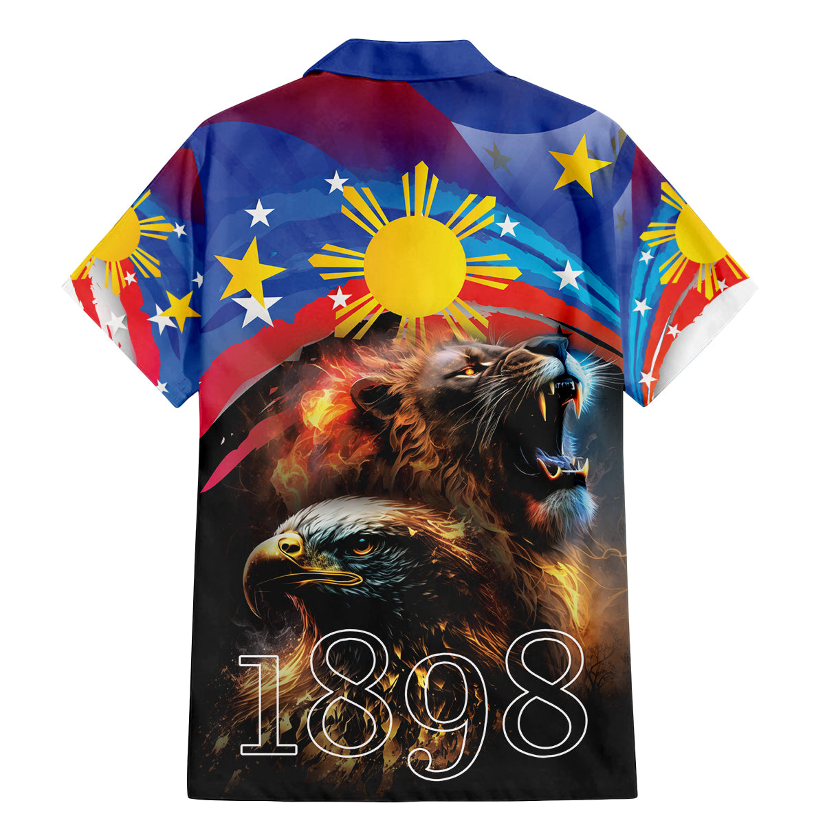 Philippines Lion and Eagle 1898 Family Matching Mermaid Dress and Hawaiian Shirt Pilipinas Maligayang Araw ng Kalayaan LT9 - Wonder Print Shop