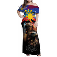 Philippines Lion and Eagle 1898 Family Matching Off Shoulder Maxi Dress and Hawaiian Shirt Pilipinas Maligayang Araw ng Kalayaan LT9 - Wonder Print Shop