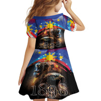 Philippines Lion and Eagle 1898 Family Matching Off Shoulder Short Dress and Hawaiian Shirt Pilipinas Maligayang Araw ng Kalayaan LT9 - Wonder Print Shop