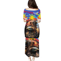 Philippines Lion and Eagle 1898 Family Matching Puletasi and Hawaiian Shirt Pilipinas Maligayang Araw ng Kalayaan - Wonder Print Shop