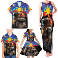 Philippines Lion and Eagle 1898 Family Matching Tank Maxi Dress and Hawaiian Shirt Pilipinas Maligayang Araw ng Kalayaan - Wonder Print Shop