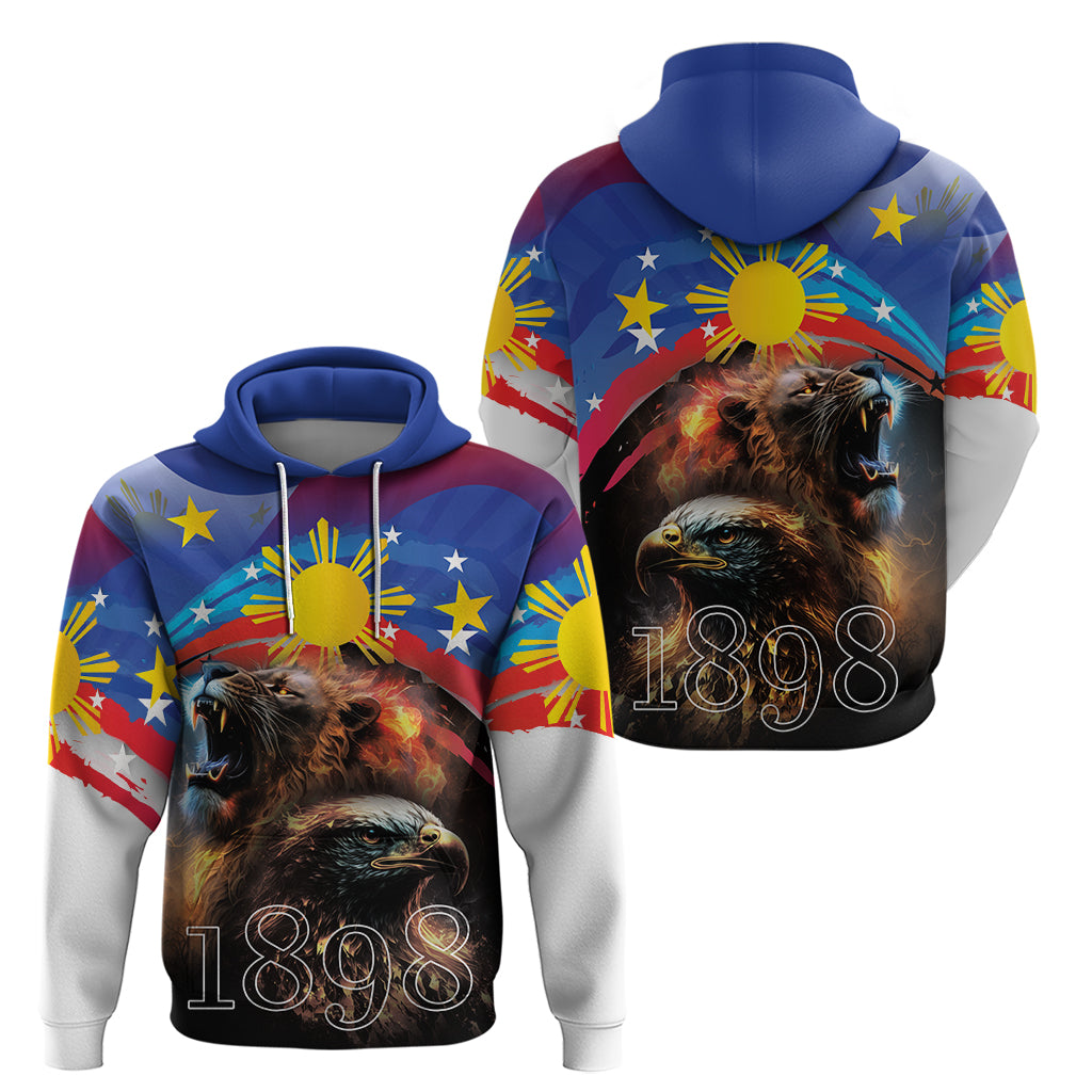 Philippines Lion and Eagle 1898 Hoodie Pilipinas Maligayang Araw ng Kalayaan - Wonder Print Shop