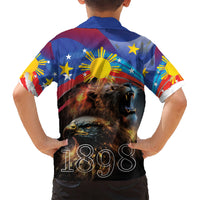 Philippines Lion and Eagle 1898 Kid Hawaiian Shirt Pilipinas Maligayang Araw ng Kalayaan - Wonder Print Shop