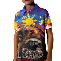 Philippines Lion and Eagle 1898 Kid Polo Shirt Pilipinas Maligayang Araw ng Kalayaan - Wonder Print Shop