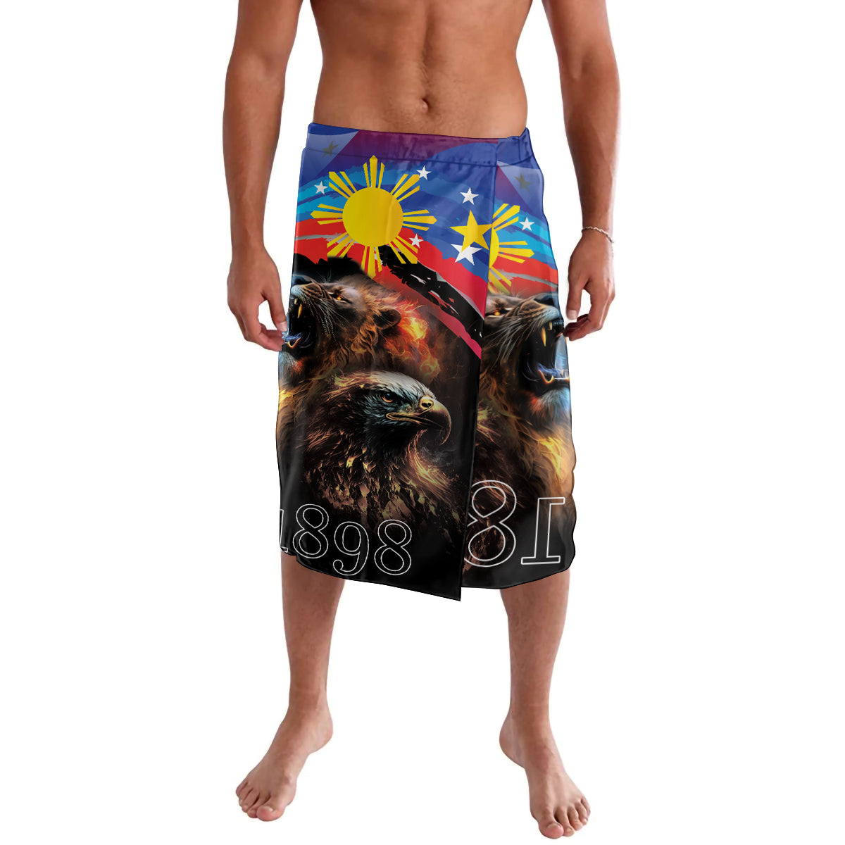 Philippines Lion and Eagle 1898 Lavalava Pilipinas Maligayang Araw ng Kalayaan - Wonder Print Shop